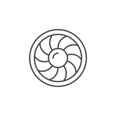 工业风机线轮廓图标