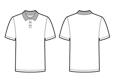 白色Polo衫模板