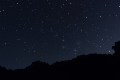 星夜大熊座，北斗七星有衍射尖峰