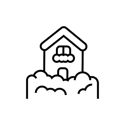 雪堆图标。自然灾害矢量图。