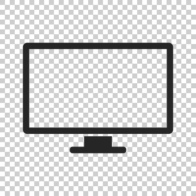 计算机矢量插图。监控平面图标。电视的象征。