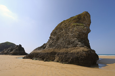 在Bedruthan台阶上的Stack Rock