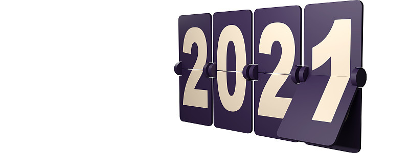 Happy New Year Background. Start in 2021. 3D illus