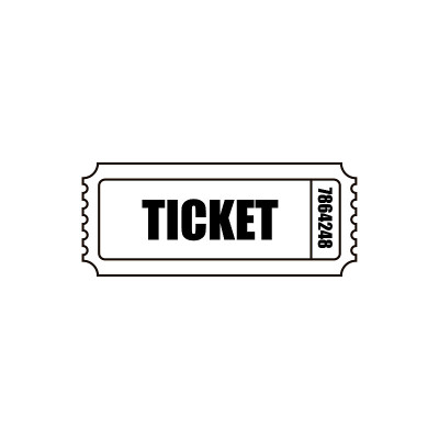 Black Cinema Ticket Icon
