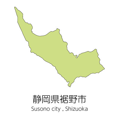日本静冈县须野市地图。翻译过来就是:静冈县须野市。