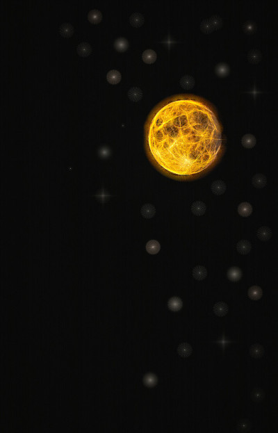 星空下的满月