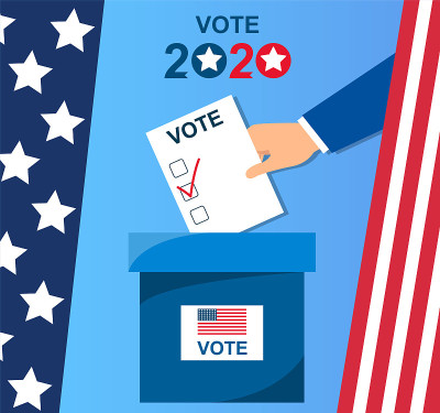 Voting concept in flat style