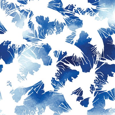 矢量插图。手绘蓝色水彩背景。