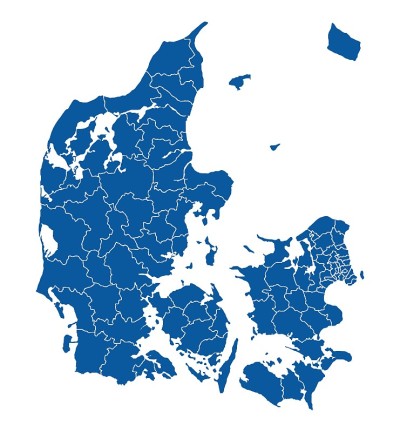 丹麦的地图