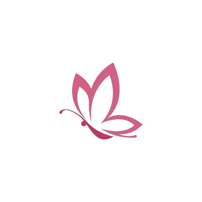 蝴蝶图标logo设计概念模板插图