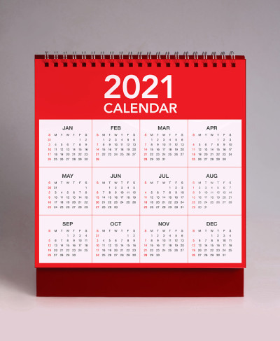 简单的2021年台历