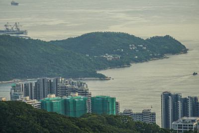 从太平山顶看香港的傍晚