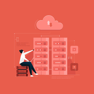Cloud hosting technology, data center, digital ser