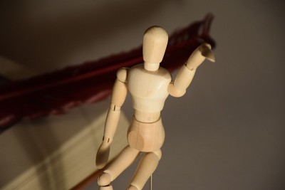 用于绘画和其他艺术的木制人物。