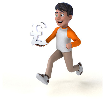 有趣的3D卡通亚洲青少年