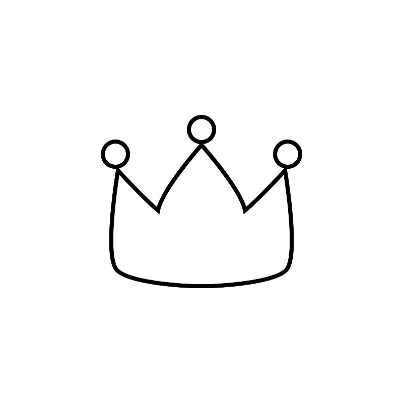 皇冠图标，国王矢量，皇后插图