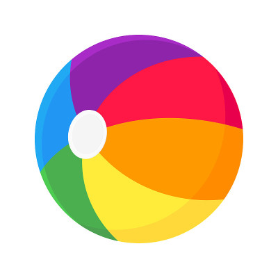 Beach ball flat style design vector illustration i