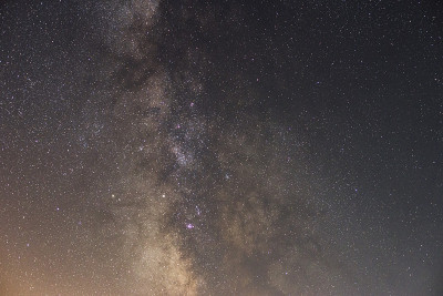 特写银河系。繁星闪烁的夜晚,