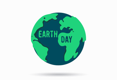 世界卫生日。地球。手绘插图。向量的背景