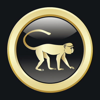 猴子的金色剪影