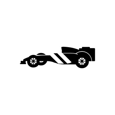 赛车矢量图标。孤立赛车，Bolid汽车扁平表情符号，表情符号-向量