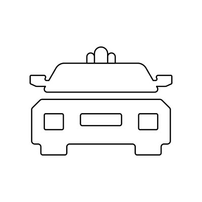 警车轮廓图标