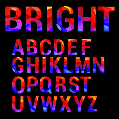 trendy material design vector letter set