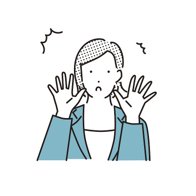 简单的插图惊奇的女人