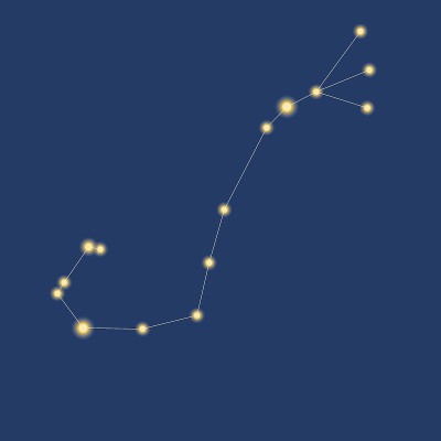 天蝎座星座孤立作为黄道星座，矢量股票插图与天文黄道作为图标，标志，标志