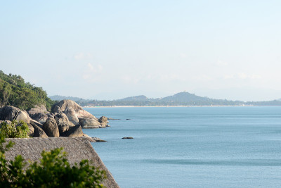 美丽的海景和泰国苏梅岛海岸