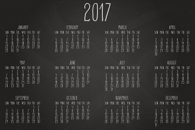 2017年月历