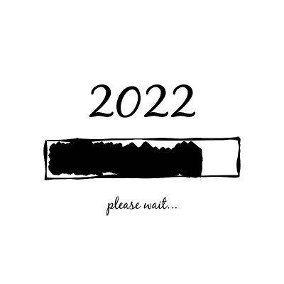 进展吧，2022年新年。目标规划。加载矢量插图的平面设计，网站