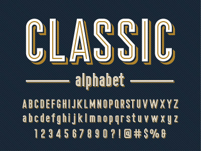 vintage font