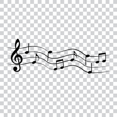 音乐设计元素，乐谱，孤立，矢量插图。