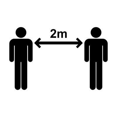 社交距离图标符号向量