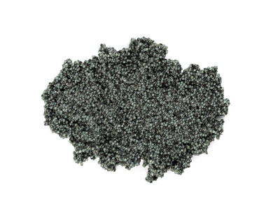 Small Black Caviar Isolated on White Background To