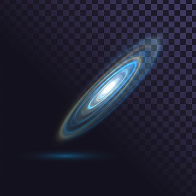 发光的圆圈,星系