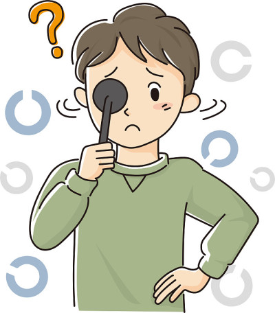 儿童视力差，视力测试中看不见的男孩