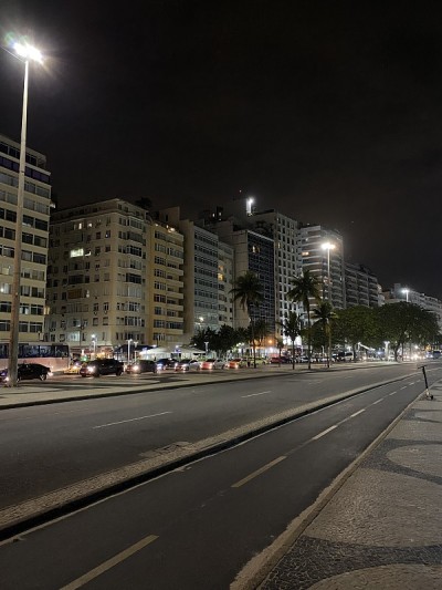 夜晚的科帕卡巴纳大街