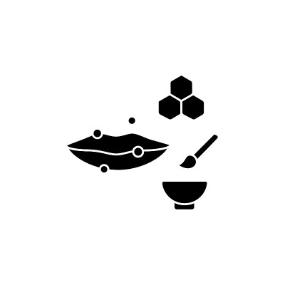 平滑唇磨砂字形图标