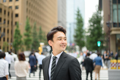 东京商人的户外形象