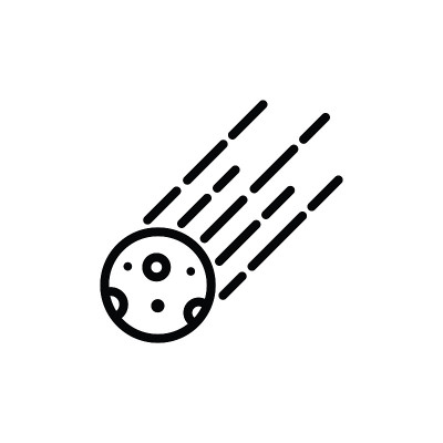 流星图标设计模板矢量孤立插图