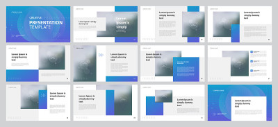 business presentation design template with page la