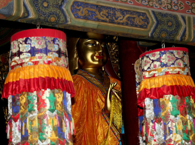 佛教寺庙。佛像——永和寺，北京，中国