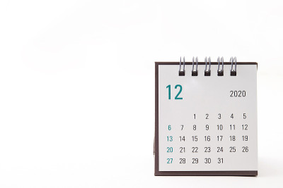 2020年12月日历
