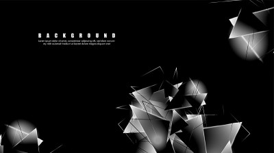 abstract background with glowing triangles that ov