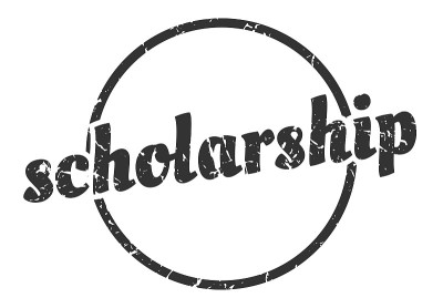 奖学金的迹象。奖学金轮复古垃圾邮票。奖学金