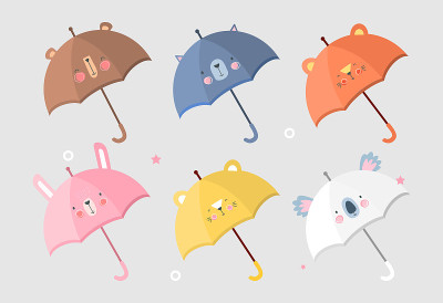 动物雨伞的收藏