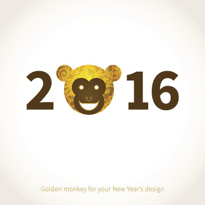 2016猴年插画。