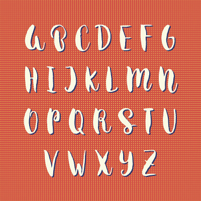 手绘矢量字母